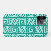 Coques Case-Mate iPhone Ikat Aztec Motif - Turquoise et Aqua (Dos (Horizontal))