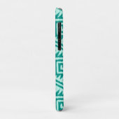 Coques Case-Mate iPhone Ikat Aztec Motif - Turquoise et Aqua (Dos/Gauche)