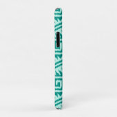Coques Case-Mate iPhone Ikat Aztec Motif - Turquoise et Aqua (Dos/Droite)