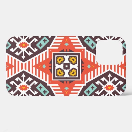 Coques Case-Mate iPhone Ikat Aztec : Textes à rayures ethniques (Verso (horizontal))