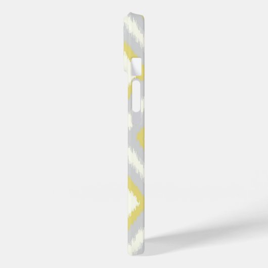 Coques Case-Mate iPhone Ikat Chevron gris et jaune (Verso / Gauche)