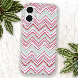 Coques iPhone 16 Ikat Chevron moderne rayure géométrique Abstraite