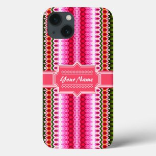 Etui iPhone Case-Mate Ikat Chevron, Tribal Rose et Vert Personnalisé