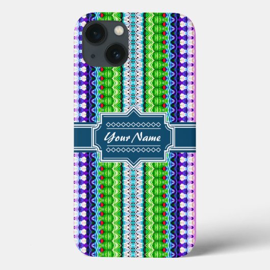 Coques Case-Mate iPhone Ikat Chevron, tribu de Pink et Navy (Verso)