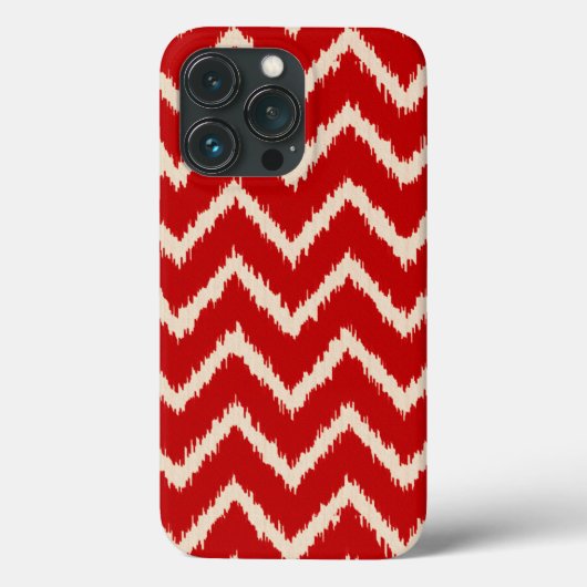 Coques Case-Mate iPhone Ikat Chevrons - Chinois rouge et tan (Verso)