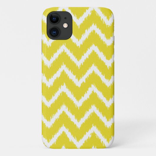 Coques Case-Mate iPhone Ikat Chevrons - Jaune moutarde et blanc (Dos)