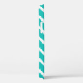 Coques Case-Mate iPhone Ikat Chevrons - Turquoise et blanc (Verso / Droite)