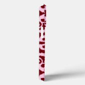 Coques Case-Mate iPhone Ikat damask pattern - Bourgogne et rose (Verso / Droite)