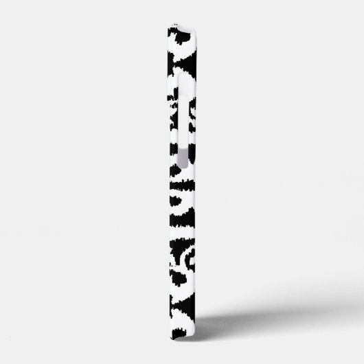 Coques Case-Mate iPhone Ikat damask pattern - noir et blanc (Verso / Gauche)