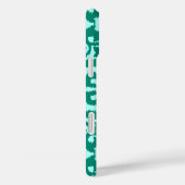 Coques Case-Mate iPhone Ikat damask pattern - Turquoise et Aqua (Verso / Droite)