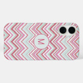 Coques Case-Mate iPhone Ikat moderne Chevron Strigramme initial (Verso (horizontal))