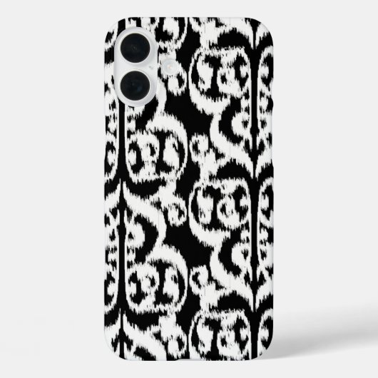Coques Case-Mate iPhone Ikat Moorish Damask - blanc et noir (Verso)