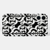 Coques Case-Mate iPhone Ikat Moorish Damask - blanc et noir (Verso (horizontal))