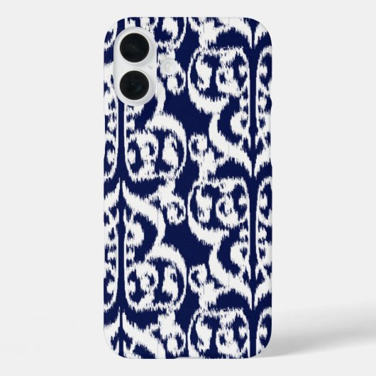 Coques Case-Mate iPhone Ikat Moorish Damask - indigo et blanc (Verso)