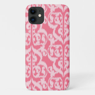 Coques Pour iPhone Ikat Moorish Damask - nuances de corail rose