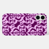 Coques Case-Mate iPhone Ikat Moorish Damask - violet et orchidée (Verso (horizontal))