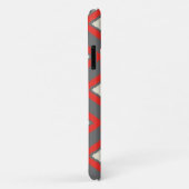 Coques Case-Mate iPhone Ikat Motif - Rouge, gris et beige (Dos/Droite)