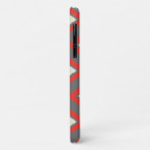 Coques Case-Mate iPhone Ikat Motif - Rouge, gris et beige (Dos/Gauche)