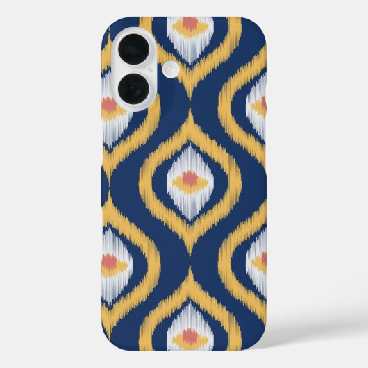 Coques Case-Mate iPhone Ikat Series Ogee Blue (Verso)