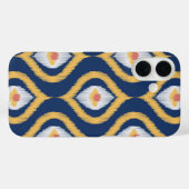 Coques Case-Mate iPhone Ikat Series Ogee Blue (Verso (horizontal))