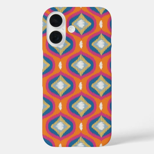 Coques Case-Mate iPhone Ikat Series Ogee Orange Blue (Verso)