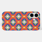 Coques Case-Mate iPhone Ikat Series Ogee Orange Blue (Verso (horizontal))