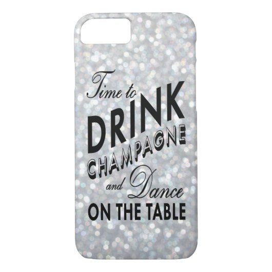 Coques Case-Mate iPhone Il est temps de boire du champagne sur Silver iPho (Dos)