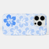 Coques Case-Mate iPhone Ile Floral Hawaii Hibiscus Pinstripe Ciel bleu (Verso (horizontal))