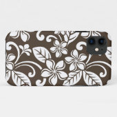 COQUES Case-Mate iPhone ÎLE PLUMERIA (CAFÉ BROWN) (Dos (Horizontal))