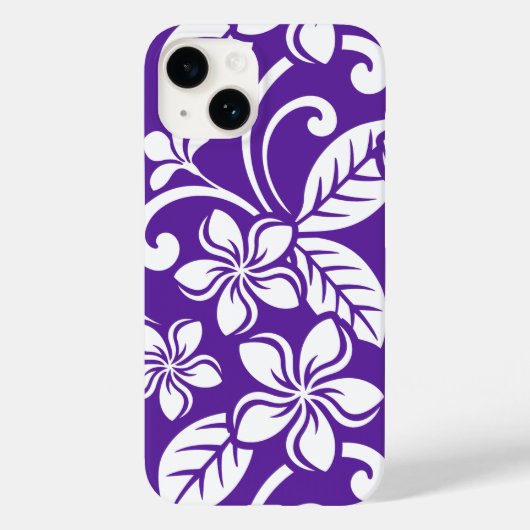 COQUES Case-Mate iPhone ÎLE PLUMERIA (PURPLE) (Verso)