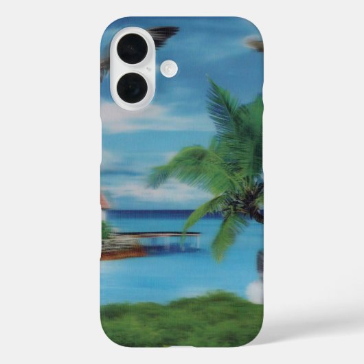 Coques Case-Mate iPhone Île Sérénité | Scène de plage tropicale Achempong  (Verso)