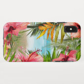 Coques Case-Mate iPhone Ile tropicale Paradis Hibiscus Fleurs (Dos (Horizontal))