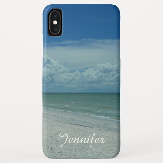 Coques Case-Mate iPhone Île tropicale personnalisée Belle plage Aqua (Dos)