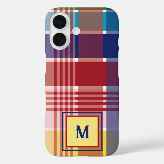 Coques Case-Mate iPhone Îles Vierges américaines Madras Monogramme Personn (Verso)