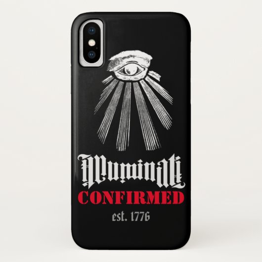 Coques Case-Mate iPhone Illuminati a confirmé le noir - cas d'Iphone X (Dos)