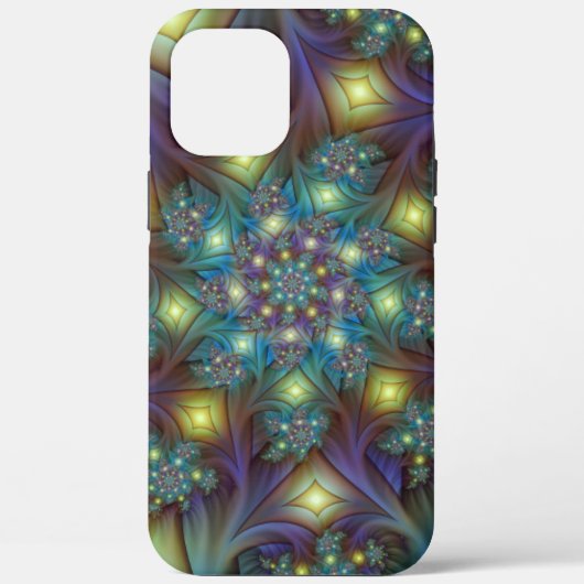 Coques Case-Mate iPhone Illuminé Abstrait brillant Turquoise violet Fracta (Verso)