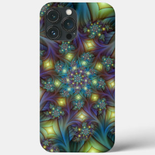Case-Mate iPhone Case Illuminé Abstrait brillant Turquoise violet Fracta