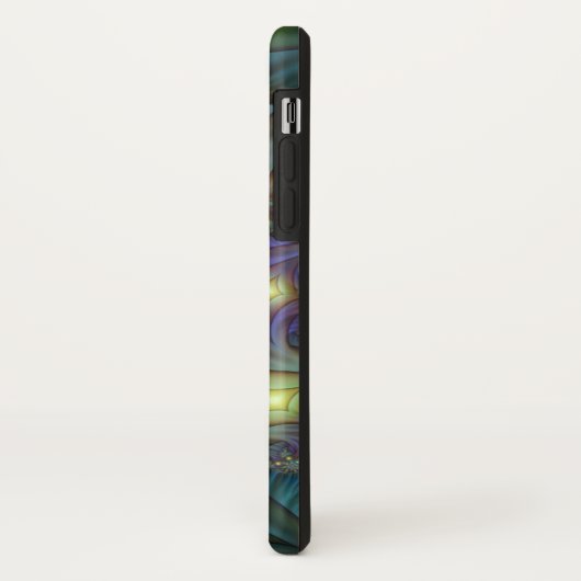 Coques Case-Mate iPhone Illuminé Abstrait brillant Turquoise violet Fracta (Dos/Gauche)
