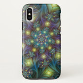 Coques Case-Mate iPhone Illuminé Abstrait brillant Turquoise violet Fracta (Dos)