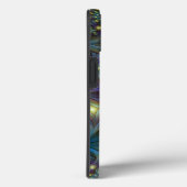 Coques Case-Mate iPhone Illuminé bleu Abstrait violet Fractal Nom (Verso / Droite)