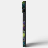Coques Case-Mate iPhone Illuminé bleu Abstrait violet Fractal Nom (Verso / Gauche)