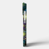 Coques Case-Mate iPhone Illuminé bleu Abstrait violet Fractal Nom (Verso / Gauche)