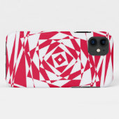Coques Case-Mate iPhone Illusion abstraite rouge blanc (Dos (Horizontal))