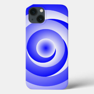 Coques Pour iPhone Illusion de la spirale bleue par Kenneth Yoncich