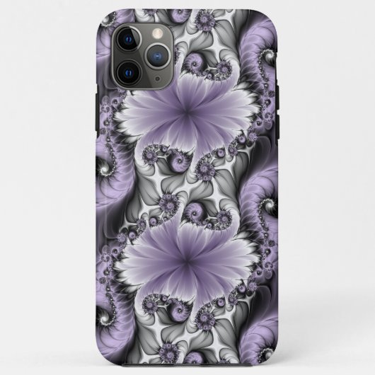 Coques Case-Mate iPhone Illusion de lilas Art floral abstrait fractal Fant (Dos)