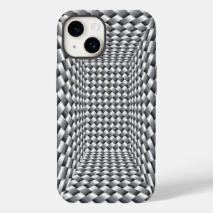 Coque Pour iPhone 14 Illusion de tissage de boîte en acier inoxydable