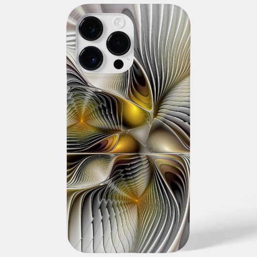 Coques Case-Mate iPhone Illusion d'optique abstrait 3D fractal avec profon (Verso)