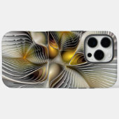 Coques Case-Mate iPhone Illusion d'optique abstrait 3D fractal avec profon (Verso (horizontal))