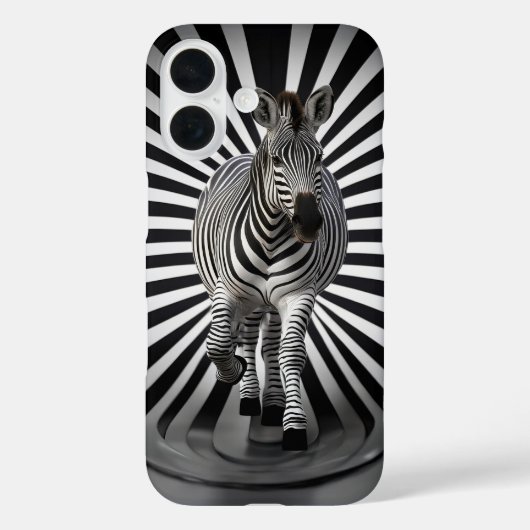 Coques Case-Mate iPhone Illusion en noir et blanc Zebra (Verso)