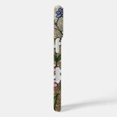 Coques Case-Mate iPhone Illusion fleur sauvage Vitrail rose blanc or (Verso / Droite)